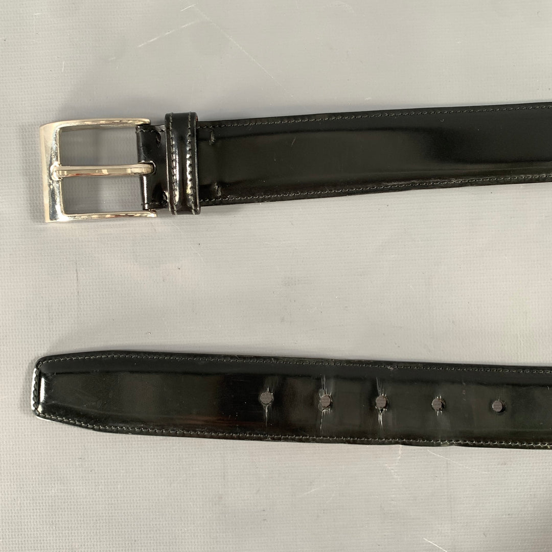 SUTOR MANTELLASSI Size 38 Black Solid Leather Belt