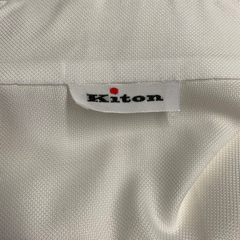 KITON Size S White Cotton Button Up Long Sleeve Shirt