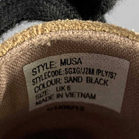 PAUL SMITH JEANS Size 7 -Musa- Tan Black Window Pane Canvas Low Top Sneakers