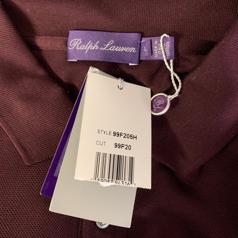 RALPH LAUREN Size L Burgundy Cotton Polo Polo