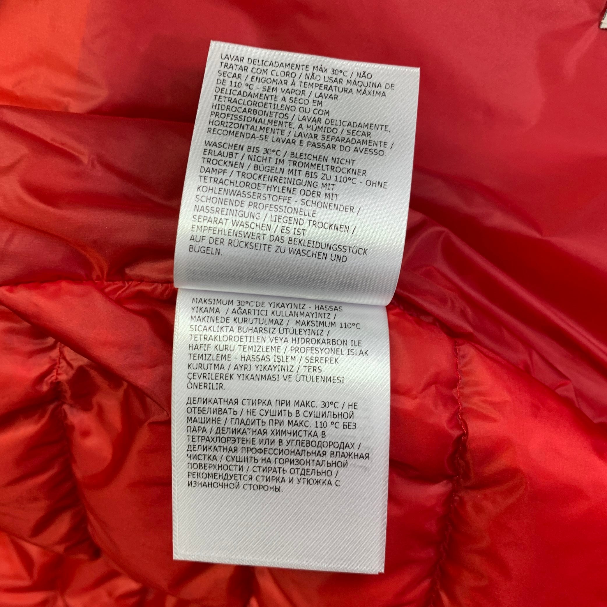 MONCLER Size XXXL Renald Red White Blue Quilted Nylon Jacket – Sui