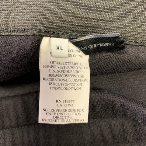 HELMUT LANG Size XL Black Quilted Polyester Cotton Joggers Casual Pants