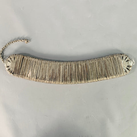 ALEXANDER MCQUEEN Silver Metal Choker Necklace