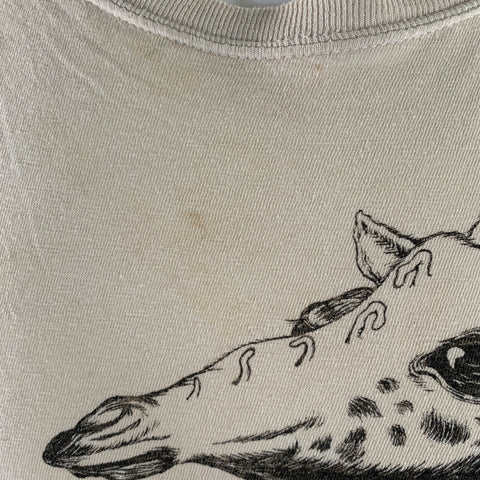 UNDERCOVERISM Size M Beige Black Giraffe Cotton Crew Neck T shirt
