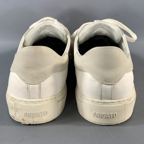 AXEL ARIGATO Size 14 White Embroidery Leather Lace Up Sneakers