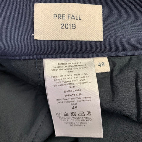 BOTTEGA VENETA Pre-Fall 2019 Size 32 Navy Polyamide Blend Casual Pants