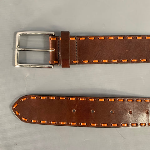 ETRO Brown Orange Leather Belt