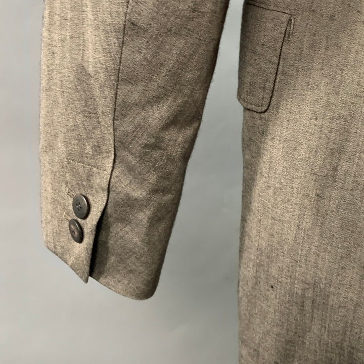VISVIM Size L Yardbird Grey Wool Linen Notch Lapel Sport Coat