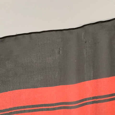 ALEXANDER MCQUEEN Size L Black Red Crest Skull Square Scarf