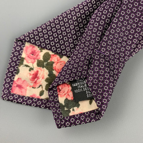 PAUL SMITH Purple Dot Silk Tie