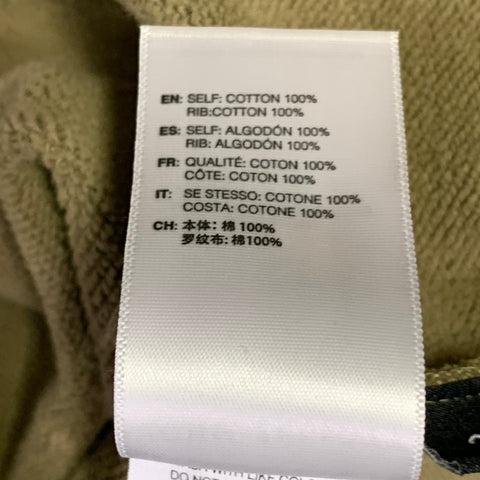 JOHN ELLIOTT Size M Green Sage Cotton Hooded Kangaroo Pocket Sweatshirt