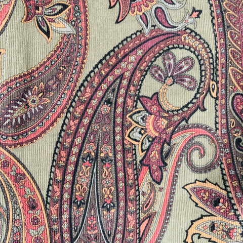 PANTALON CASUAL 5 POCHES PAISLEY MARRON BOURGOGNE VERT TAILLE M NEEDLES