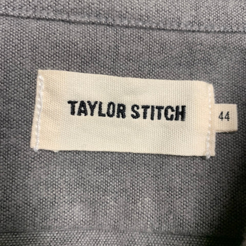 TAYLOR STITCH Size XL The Division Grey Slate Organic Cotton Two Pockets Long Sleeve Shirt