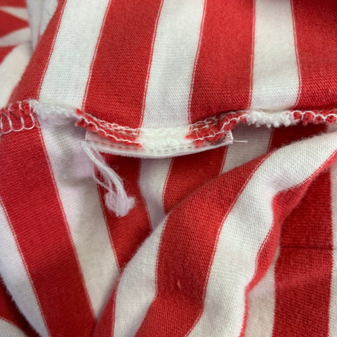 POLO by RALPH LAUREN Size L Red White Stripe Classic Fit Short Sleeve T-shirt