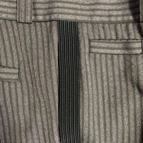 MARC JACOBS Size 34 Black Grey Stripe Virgin Wool Straight Dress Pants
