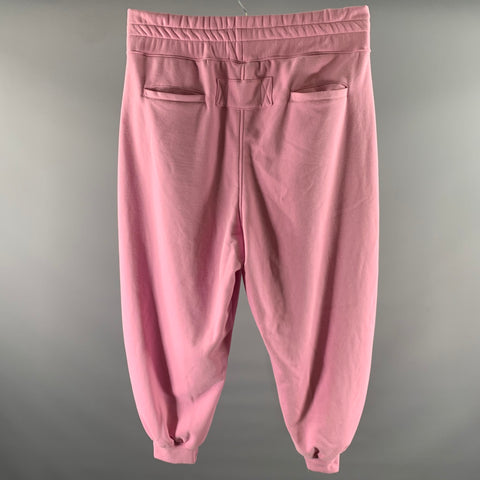 SEBASTIEN AMI Size XL Pink Cotton Blend Pleated Sweatpants