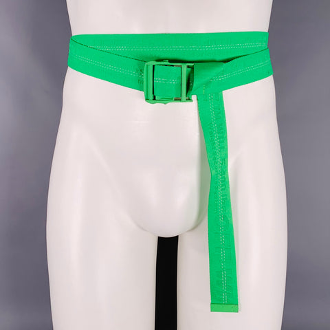 OFF-WHITE One Size Industrial Web Logo Green White Polyamide Blend Belt