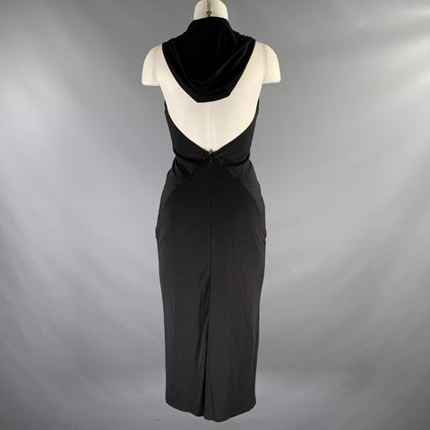 MIAOU Size S Black Spandex Knee Length Knee-Length Dress
