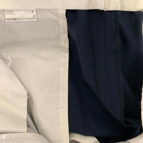 CANALI Chest Size 42 Navy Solid Wool Notch Lapel 36 29 Suit