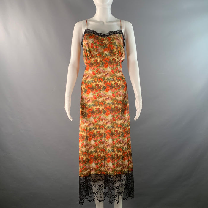 SIMONE ROCHA Robe Combinaison Florale Noire Multicolore Polyester / Élasthanne Taille 8