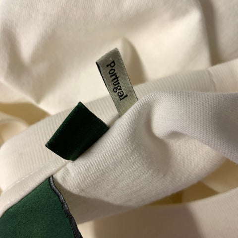 BARBOUR Size XL Cream Green Graphic Cotton Oversized T shirt