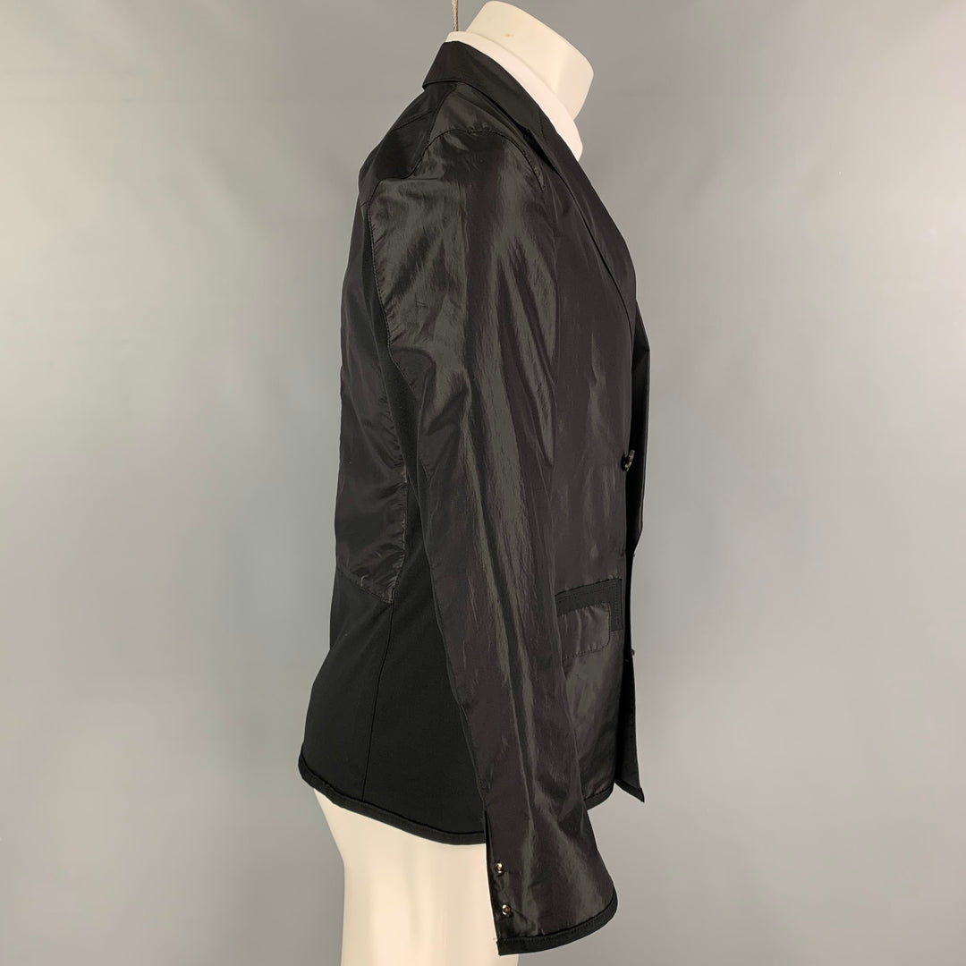 LANVIN en BLEU Talla 38 Abrigo deportivo de tejidos mixtos negro