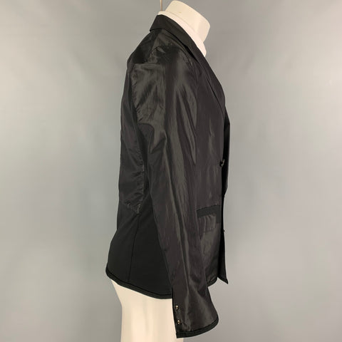 LANVIN en BLEU Size 38 Black Mixed Fabrics Sport Coat
