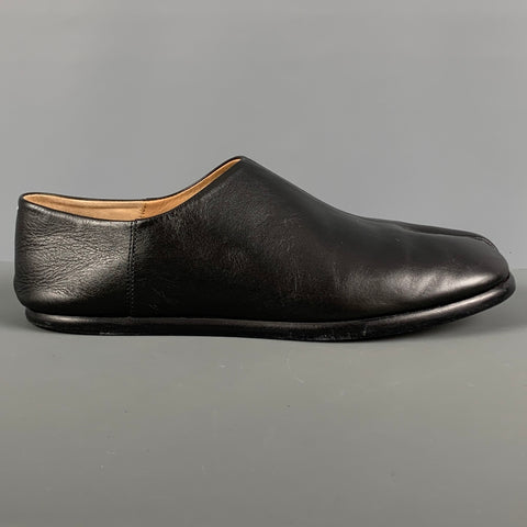 MAISON MARGIELA Talla 10 Zapatos planos sin cordones de cuero negro