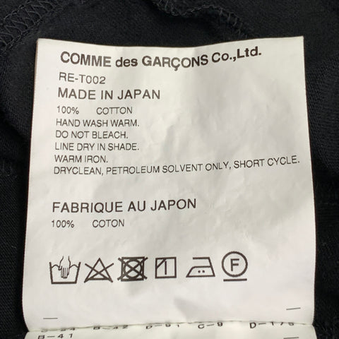 COMME des GARCONS Size M Black Cotton Asymmetrical Short Sleeve T-Shirt