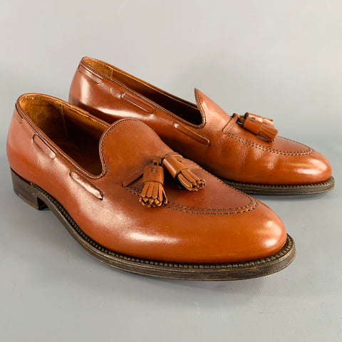 ALDEN Size 10 Brown Leather Tassels Loafers