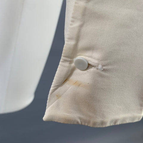 MUGLER Size M White Cotton Button Up Long Sleeve Shirt