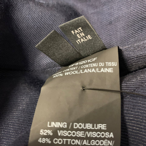 DEREK LAM Size 8 Navy Wool Button Up Coat
