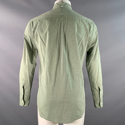 GITMAN VINTAGE Size M Green Sage Cotton One pocket Long Sleeve Shirt