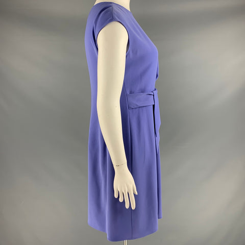 ARMANI COLLEZIONI Talla 12 Vestido morado sin mangas con lazo