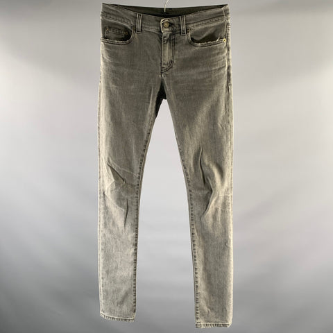 SAINT LAURENT Size 28 Grey Denim Skinny Jeans