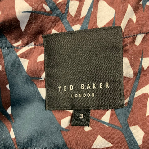 TED BAKER Size M Grey Polyester Blend Softshell Hooded Coat