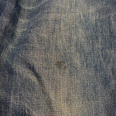 STEVENSON OVERALL CO. Size 38 Blue Distressed Cotton Selvedge Japanese Denim Button Fly Jeans