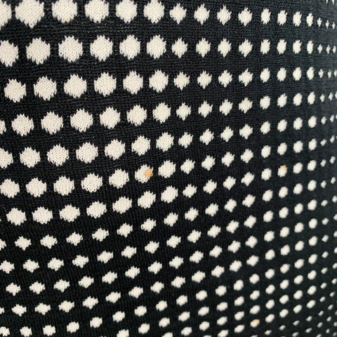 ARMANI COLLEZIONI Size L Black White Geometric Dots Silk Blend Crew Neck Pullover