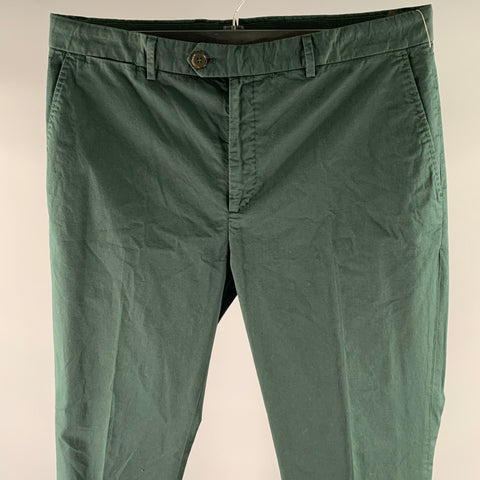 RALPH LAUREN Size 36 Green Cotton Blend Chino Slim Fit Pants