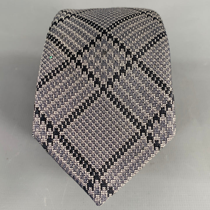 TITLE OF WORK Grey Black Glenplaid Silk Tie