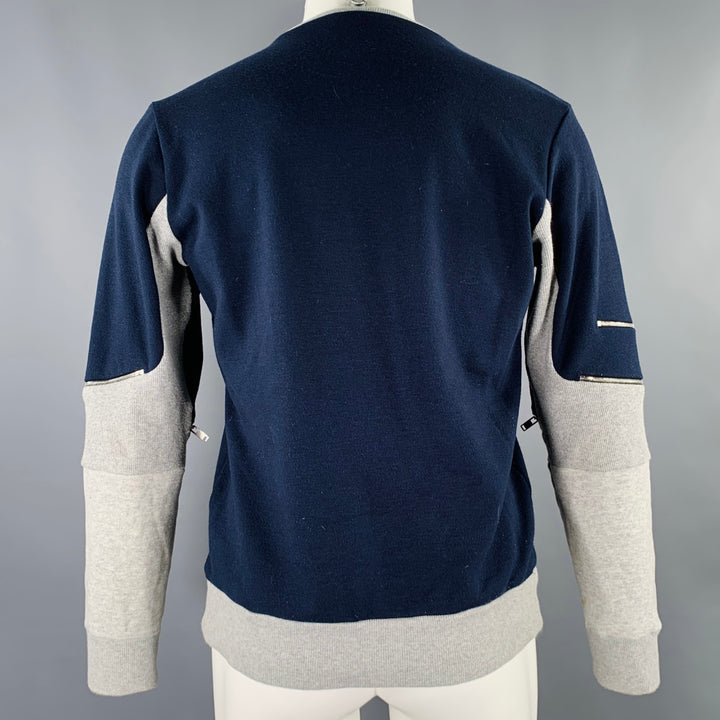 TIM COPPENS Size M Navy Grey Mixed Fabrics Acrylic Blend Sweatshirt
