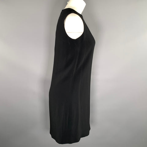 HELMUT LANG Size 4 Black Viscose Knee-Length Cocktail Dress