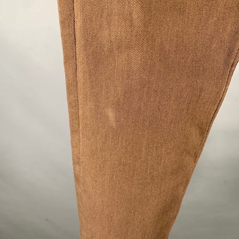 RAG & BONE Jean en mélange de coton sergé marron coupe droite cinq poches taille 30