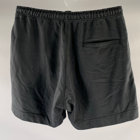 Y-3 Size L Black Polyester Blend Sweat Shorts