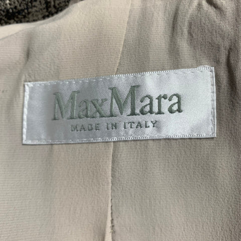 MAX MARA Taille 38 Blazer Fleuri en Polyester Marron Taupe