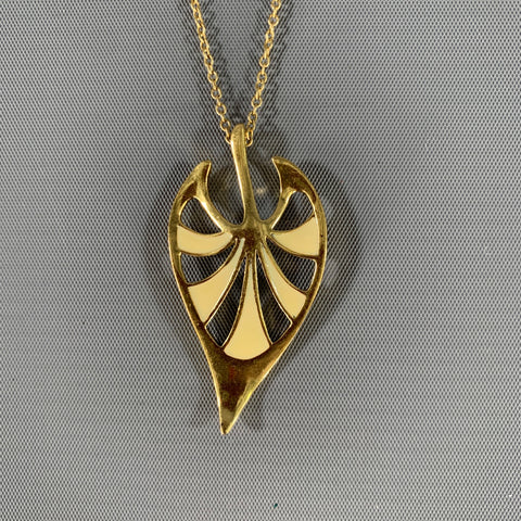 PILGRIM Gold Cream Leaves Necklace