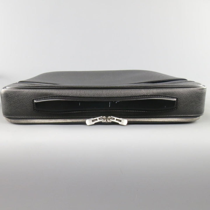 LOUIS VUITTON Black Leather ODESSA ARDOISE Computer Briefcase Bag