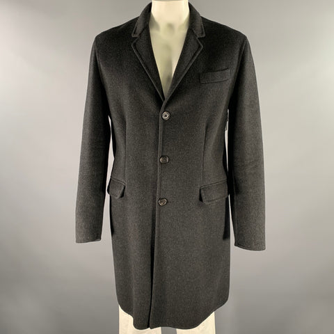 MARC JACOBS Size XL Grey Charcoal Wool Coat