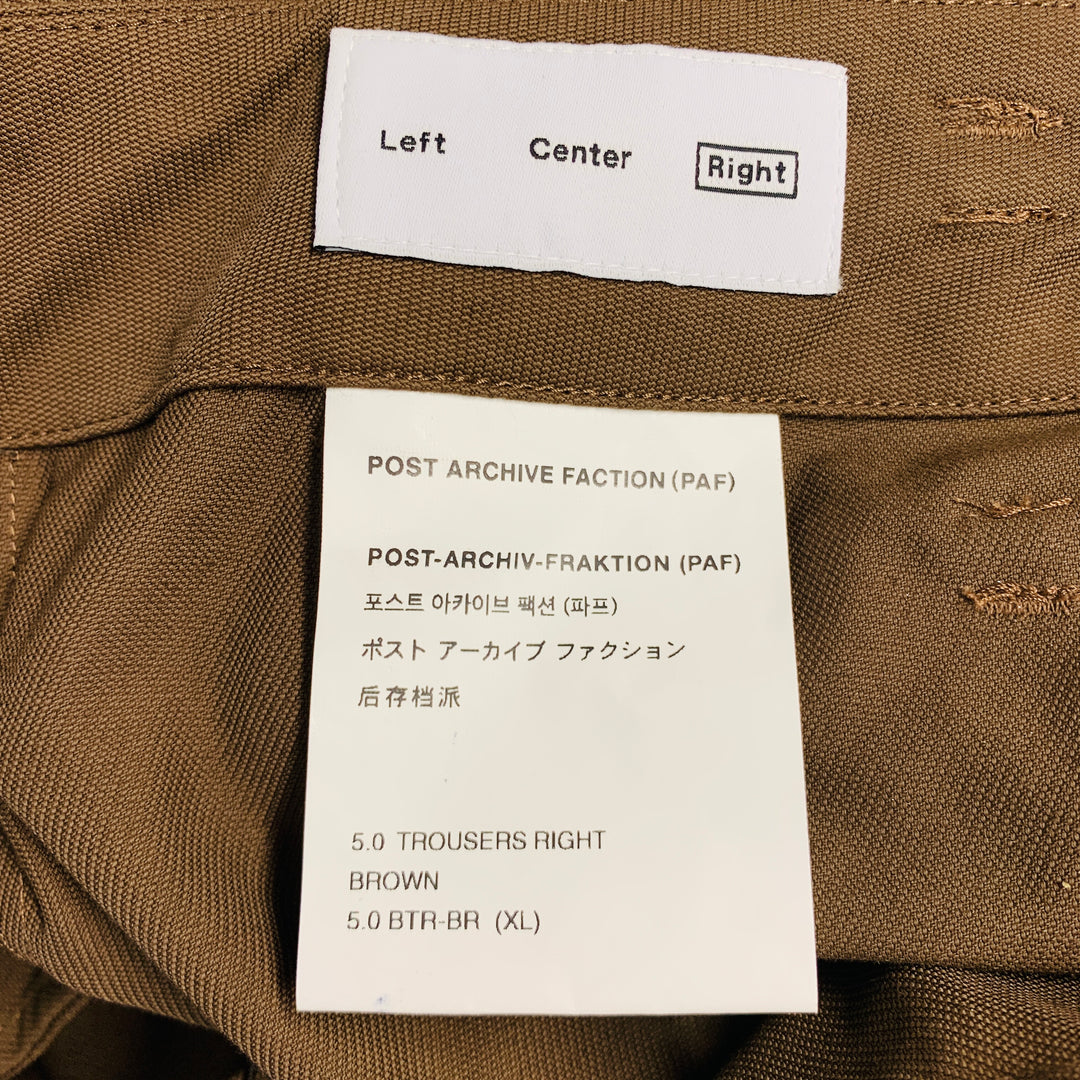 POST ARCHIVE FACTION (PAF) Size XL Brown Nylon Cotton Casual Pants