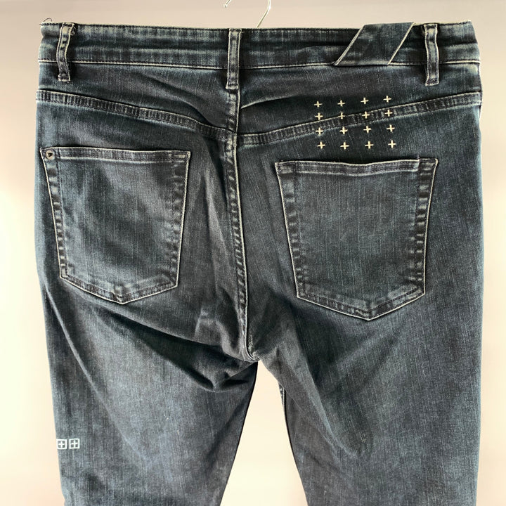 KSUBI Size 32 Navy Dark Wash Cotton Slim Fit Pants